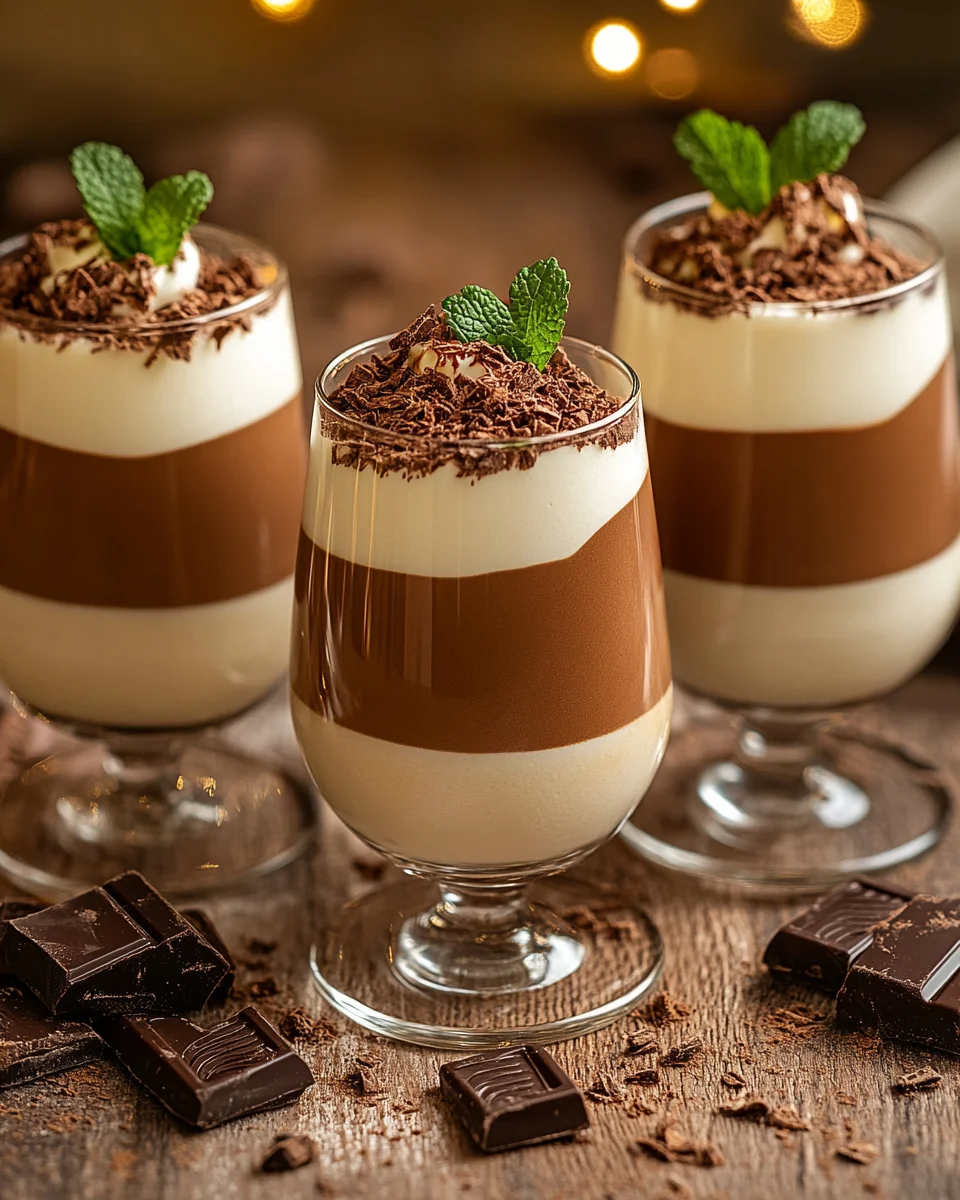 Verrines Duo Chocolat et Vanille Sans Cuisson