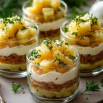 Verrines Gourmandes au Thon, Pommes de Terre et Cheddar