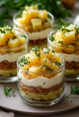 Verrines Gourmandes au Thon, Pommes de Terre et Cheddar