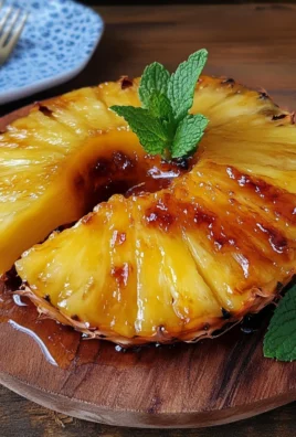 Ananas rôti au four rhum et miel