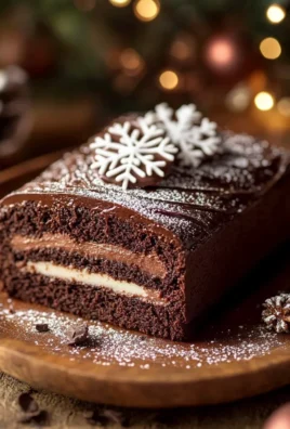 Bûche de Noël Brownie au Chocolat