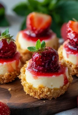 Bouchées de Cheesecake Croquant à la Fraise