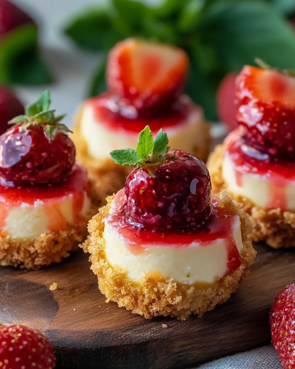 Bouchées de Cheesecake Croquant à la Fraise