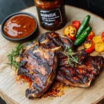 Côtes de porc Manex grillées à la sauce Sakari BBQ