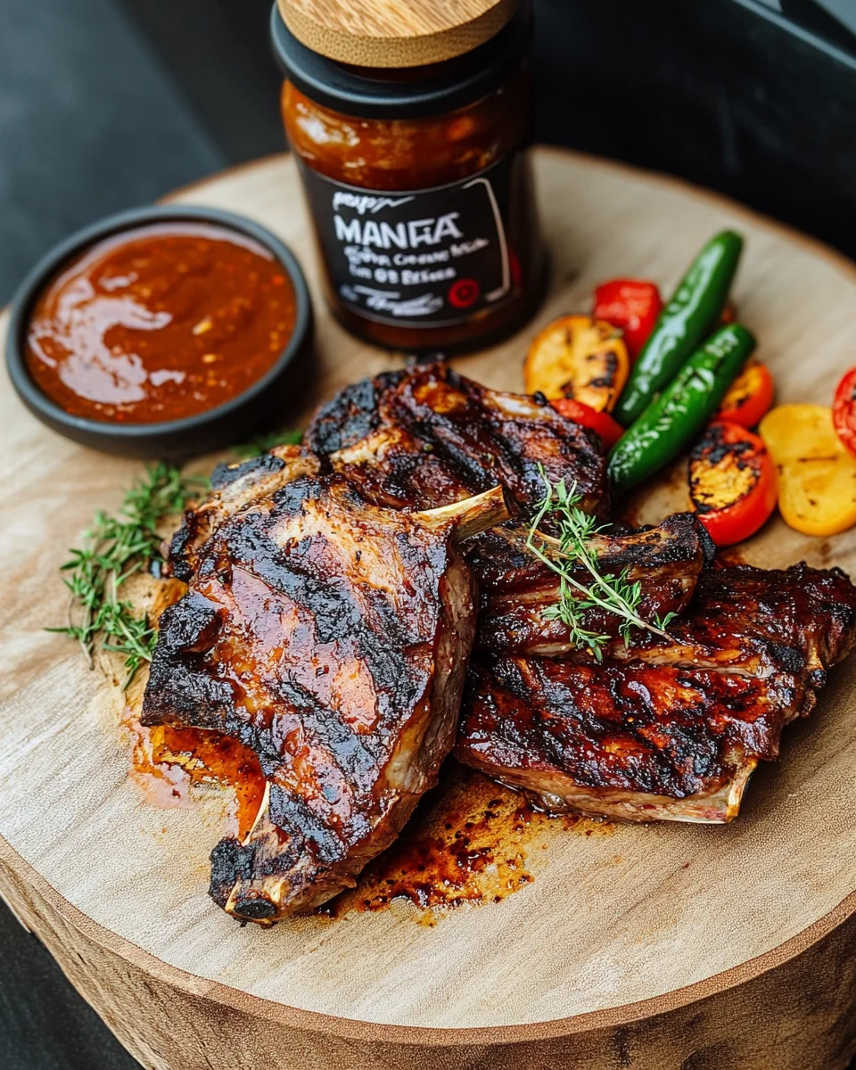 Côtes de porc Manex grillées à la sauce Sakari BBQ