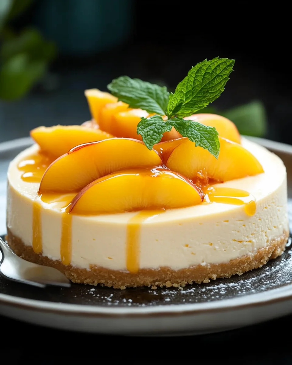 cheesecake aux pêches