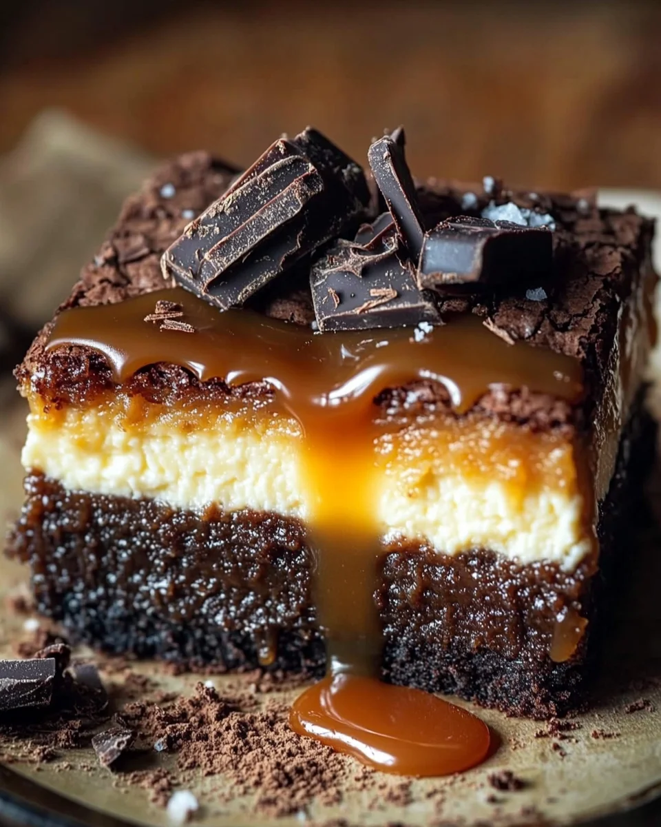 Cheesecake Brownie au Caramel