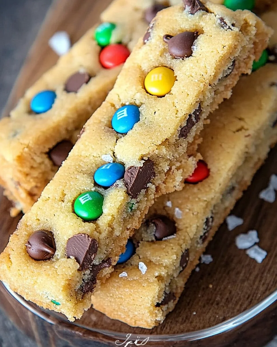 Cookies sticks aux pépites de chocolat et M&M’s