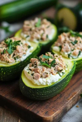 Courgette farcie au thon et ricotta
