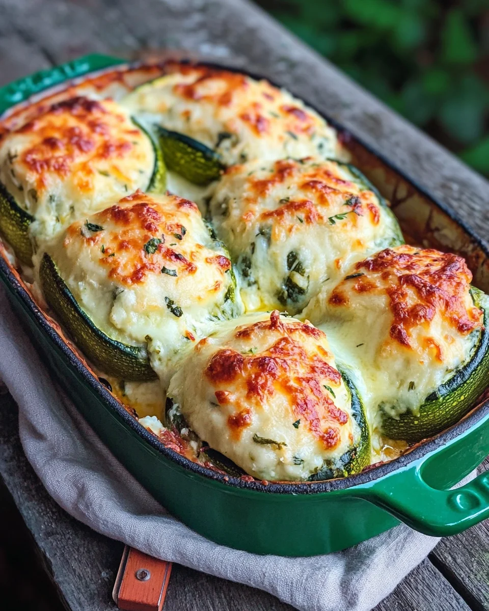 Courgettes farcies aux épinards et à la ricotta