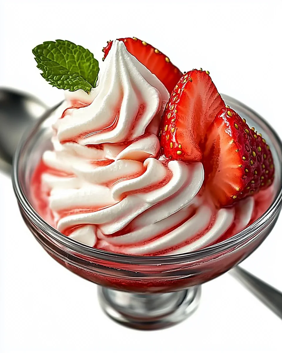 crème chantilly à la fraise