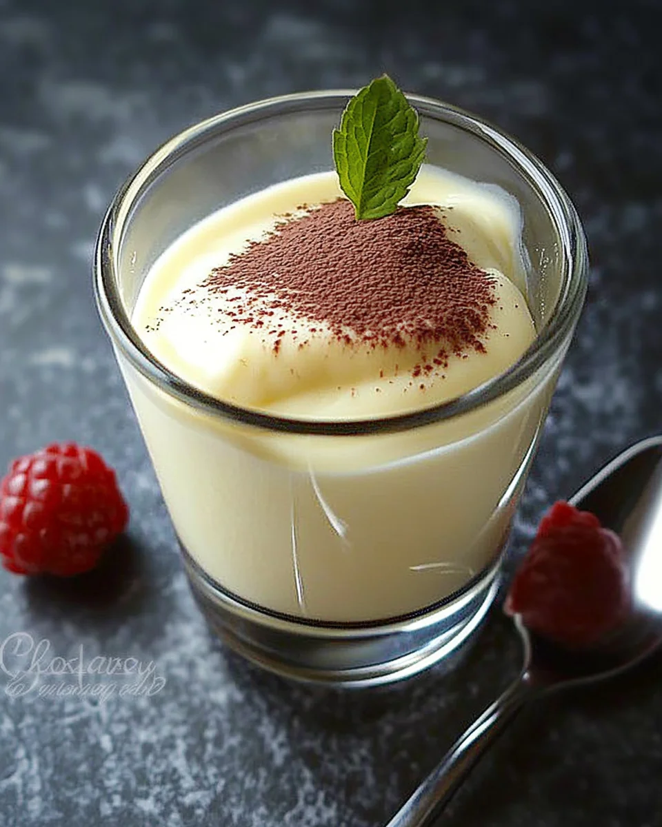 crème dessert chocolat blanc