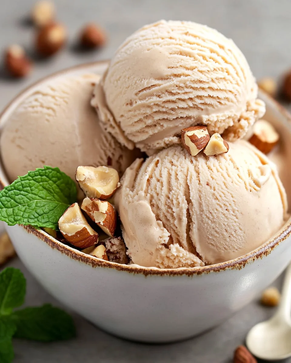 Crème glacée à la noisette avec sorbetière, recette ultra facile