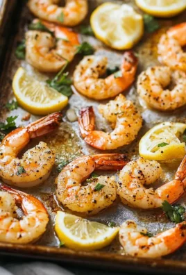 Crevettes Citron Poivre au Four sur une Plaque