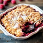 Crumble pomme framboise