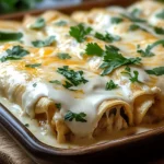 Enchiladas Crémeuses au Poulet et Sauce Blanche