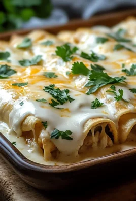 Enchiladas Crémeuses au Poulet et Sauce Blanche