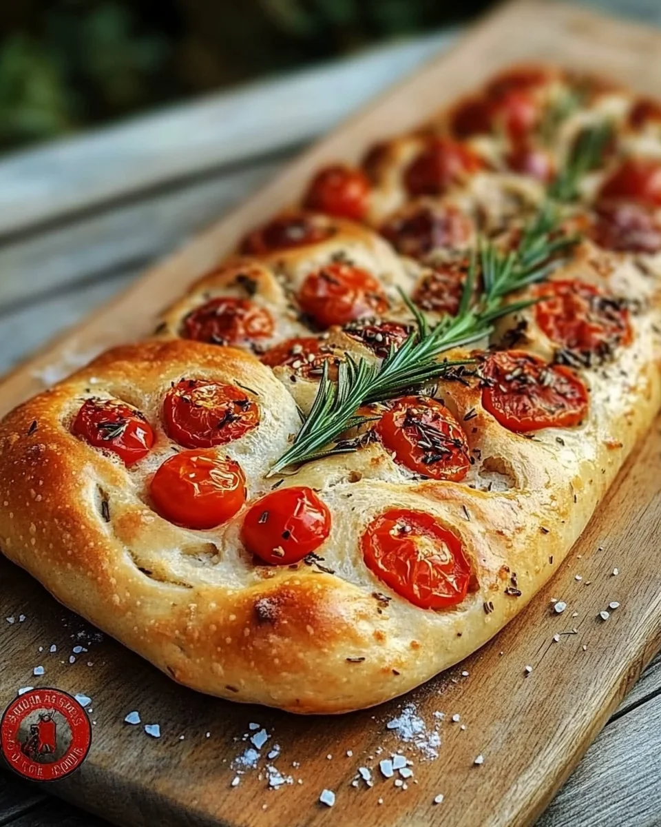 Fougasse aux tomates et romarin