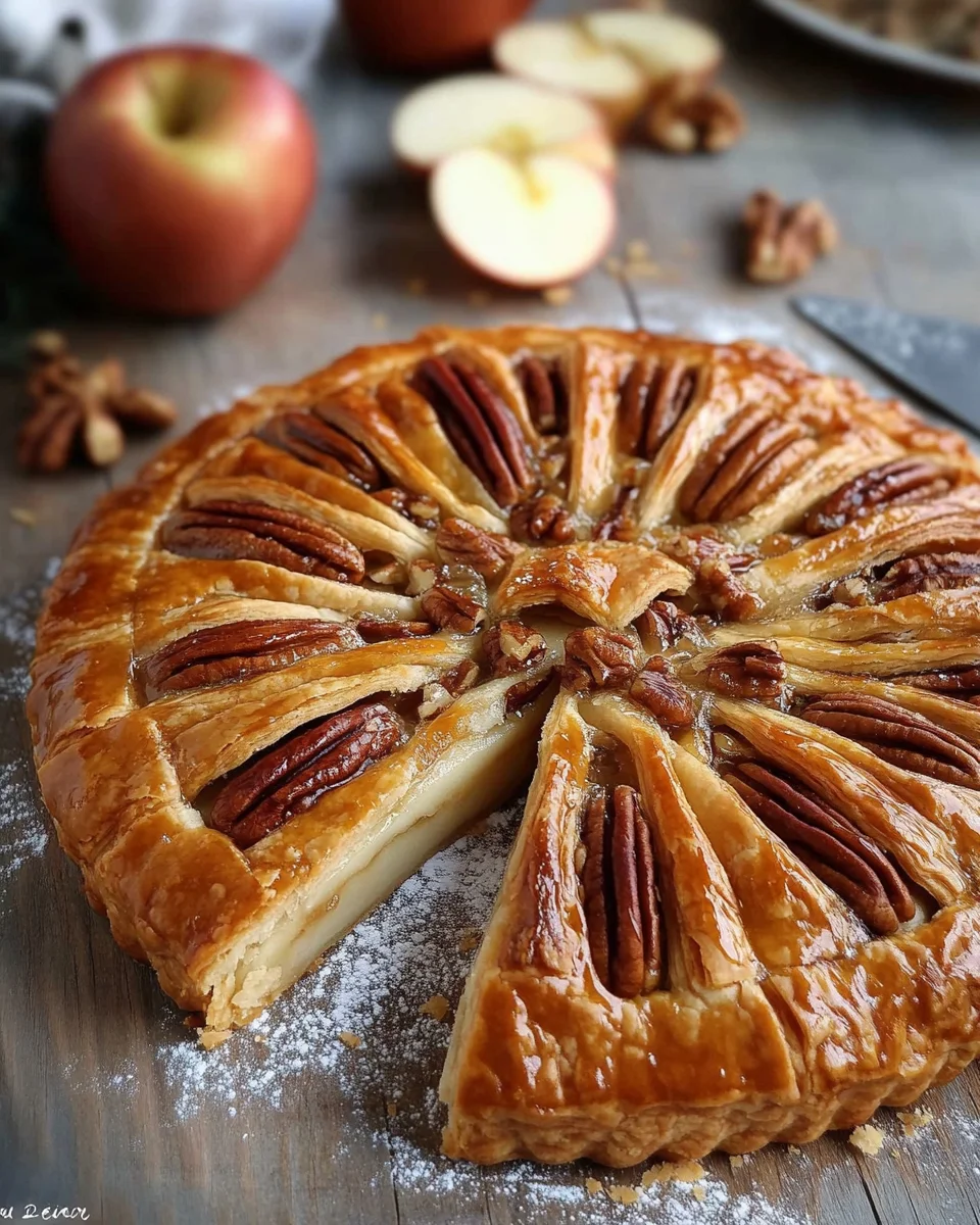 Galette des rois aux noix de pécan, aux pommes et à l’érable