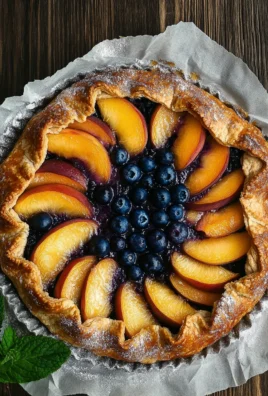 Galette Rustique aux Pêches et aux Myrtilles – Recette Maison Facile