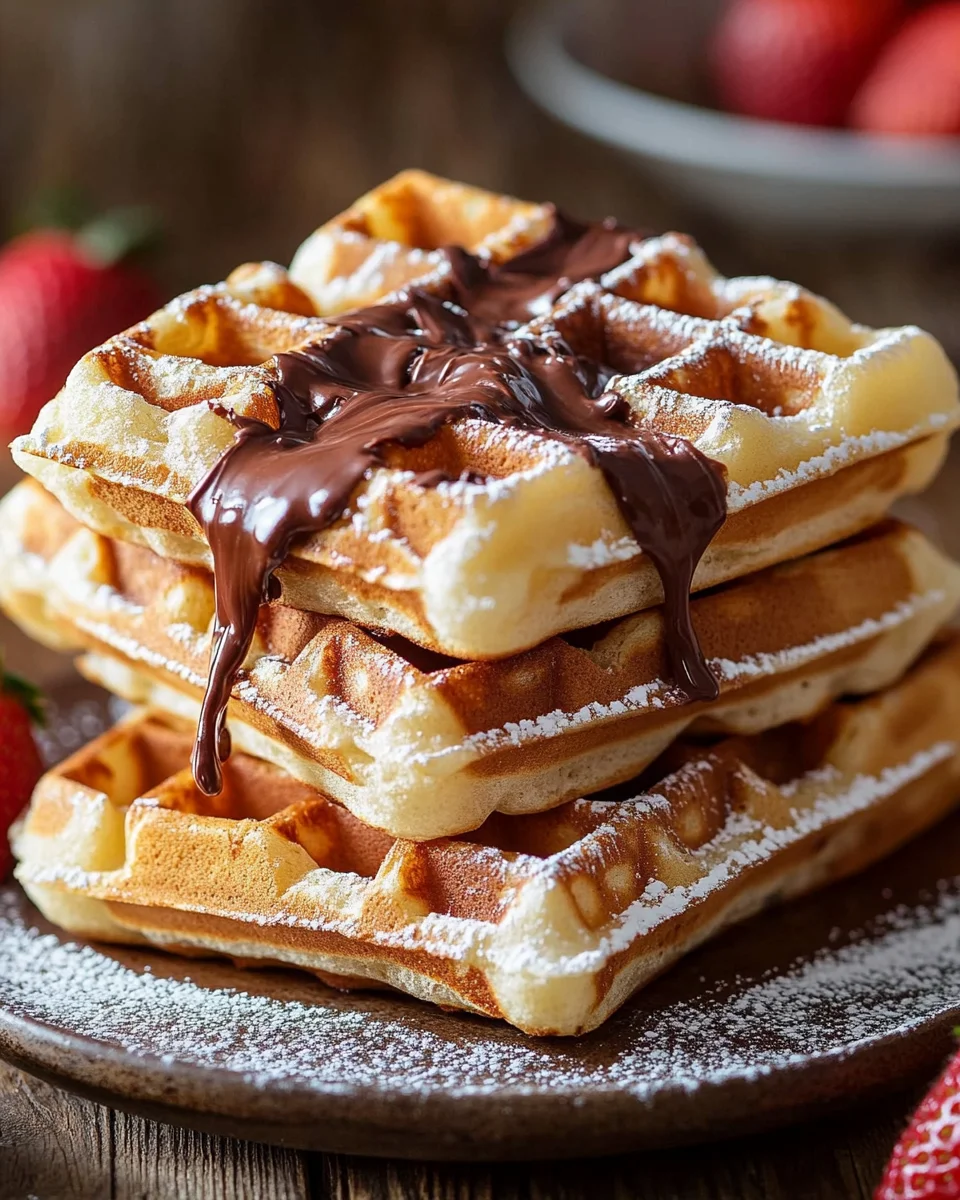 Gaufres Croustillantes Fourrées au Nutella