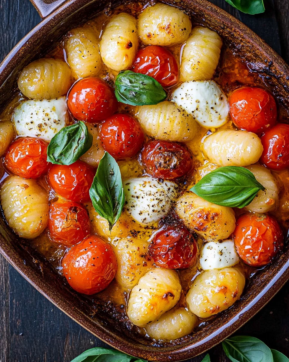 Gnocchis au Four aux Tomates Cerises et à la Mozzarella