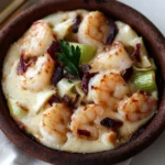 Gratin de fruits de mer aux poireaux