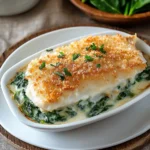gratin de poisson aux épinards