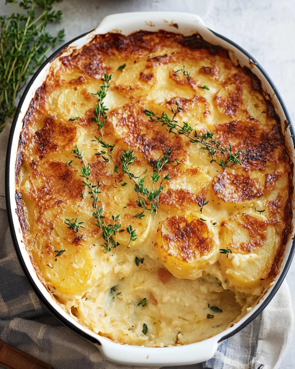 Gratin de pommes de terre sans béchamel, recette facile
