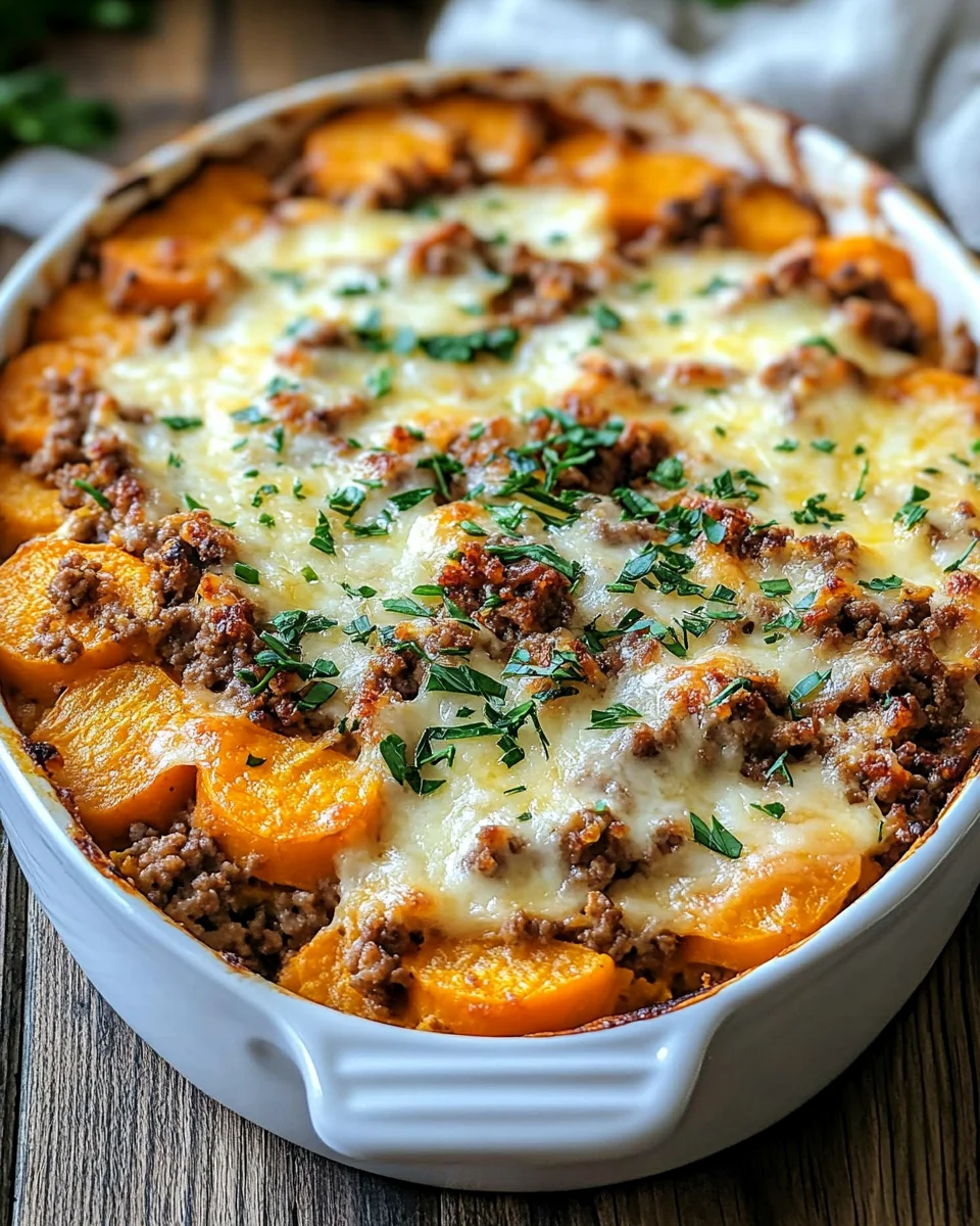 Gratin Irrésistible de Patates Douces et Dinde Hachée
