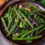 Haricots verts sautés au beurre ail et au persil