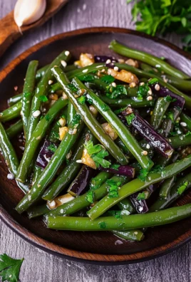 Haricots verts sautés au beurre ail et au persil