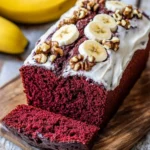 Recette de Banana Bread Red Velvet Moelleux : Le Cake Gourmand au Chocolat et au Fromage Frais