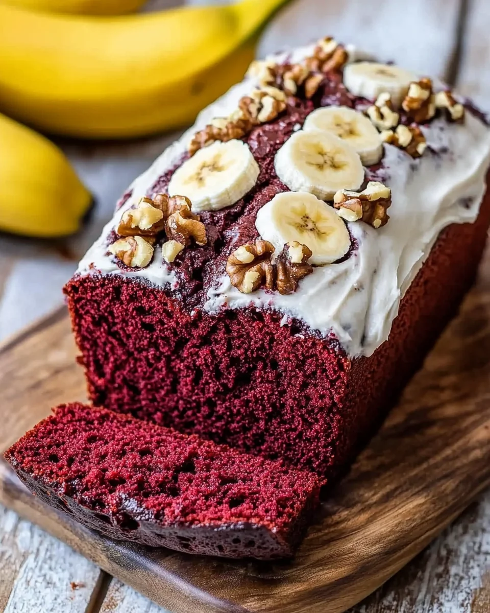 Recette de Banana Bread Red Velvet Moelleux : Le Cake Gourmand au Chocolat et au Fromage Frais