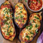 Aubergines farcies à la mozzarella filante cuites à la friteuse à air le dîner qui fait l’unanimité