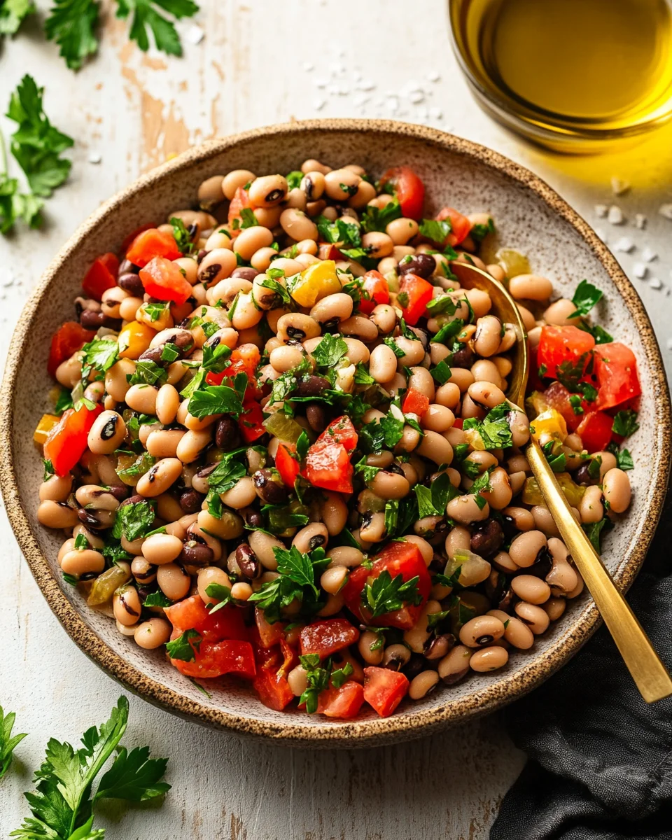 Salatet Lubia Be Ain Souda (Salade de Haricots à Œil Noir) – Recette Fraîche et Méditerranéenne