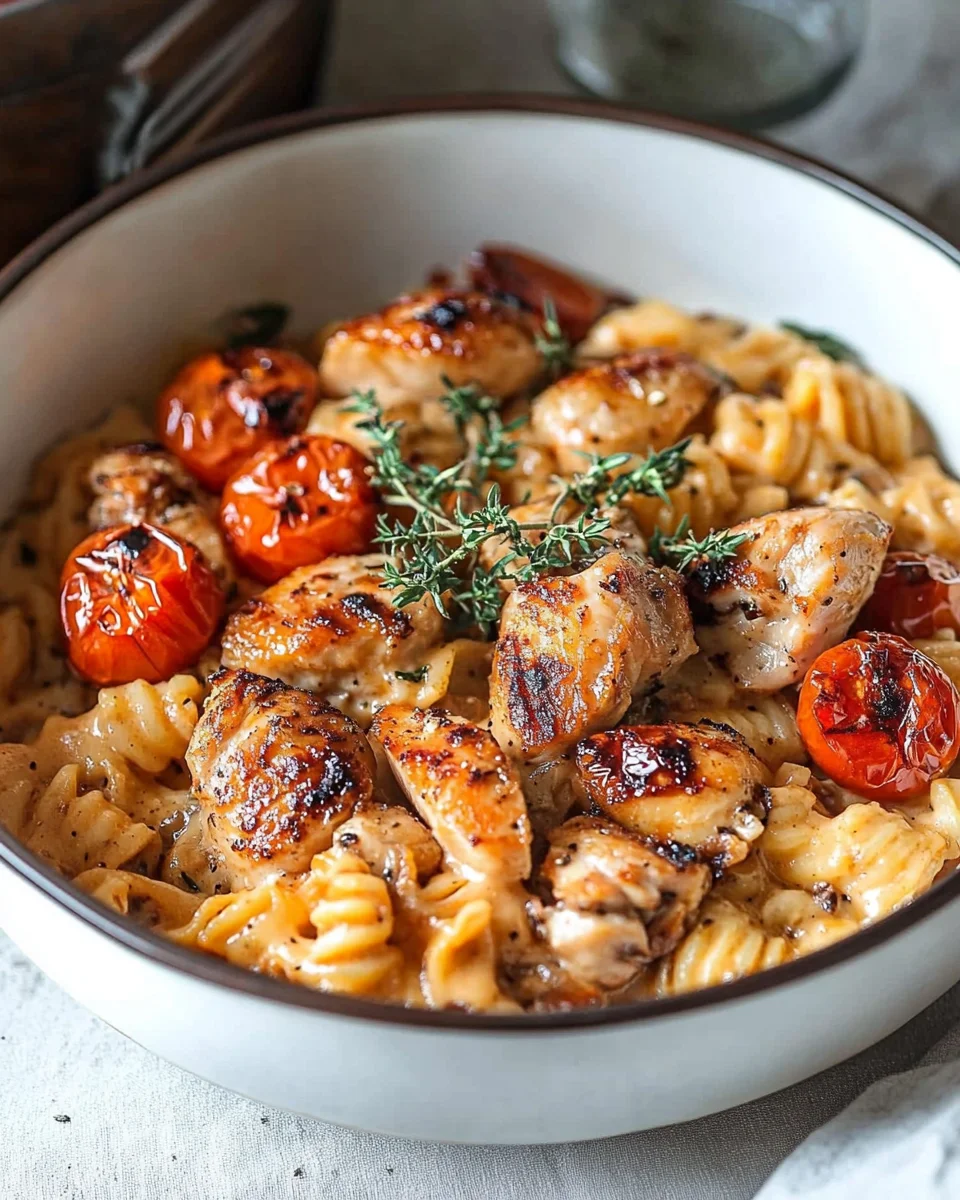 Pâtes Crémeuses au Poulet et Tomates Séchées : La Recette Gourmande et Facile Prête en 30 Minutes