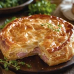 Tourte feuilletée jambon-fromage : Le feuilleté croustillant qui régale toute la famille !