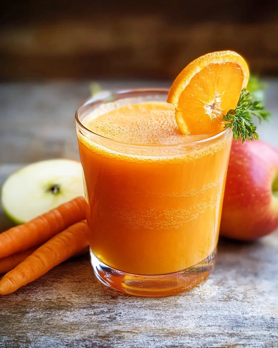 jus de carotte, orange et pomme