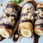 Makis de crêpes banane chocolat