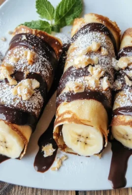 Makis de crêpes banane chocolat