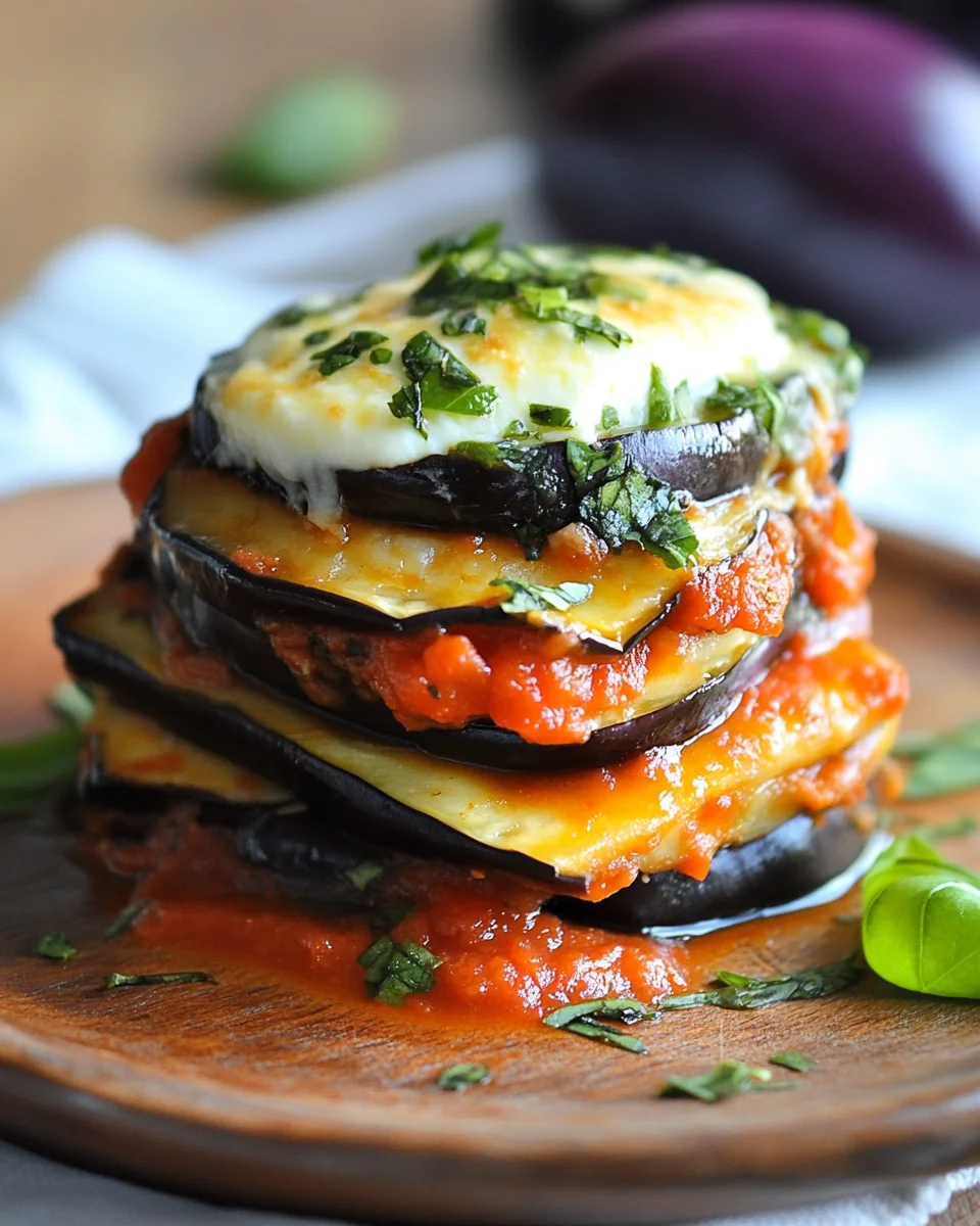 Mille-Feuille d’aubergine à l’italienne