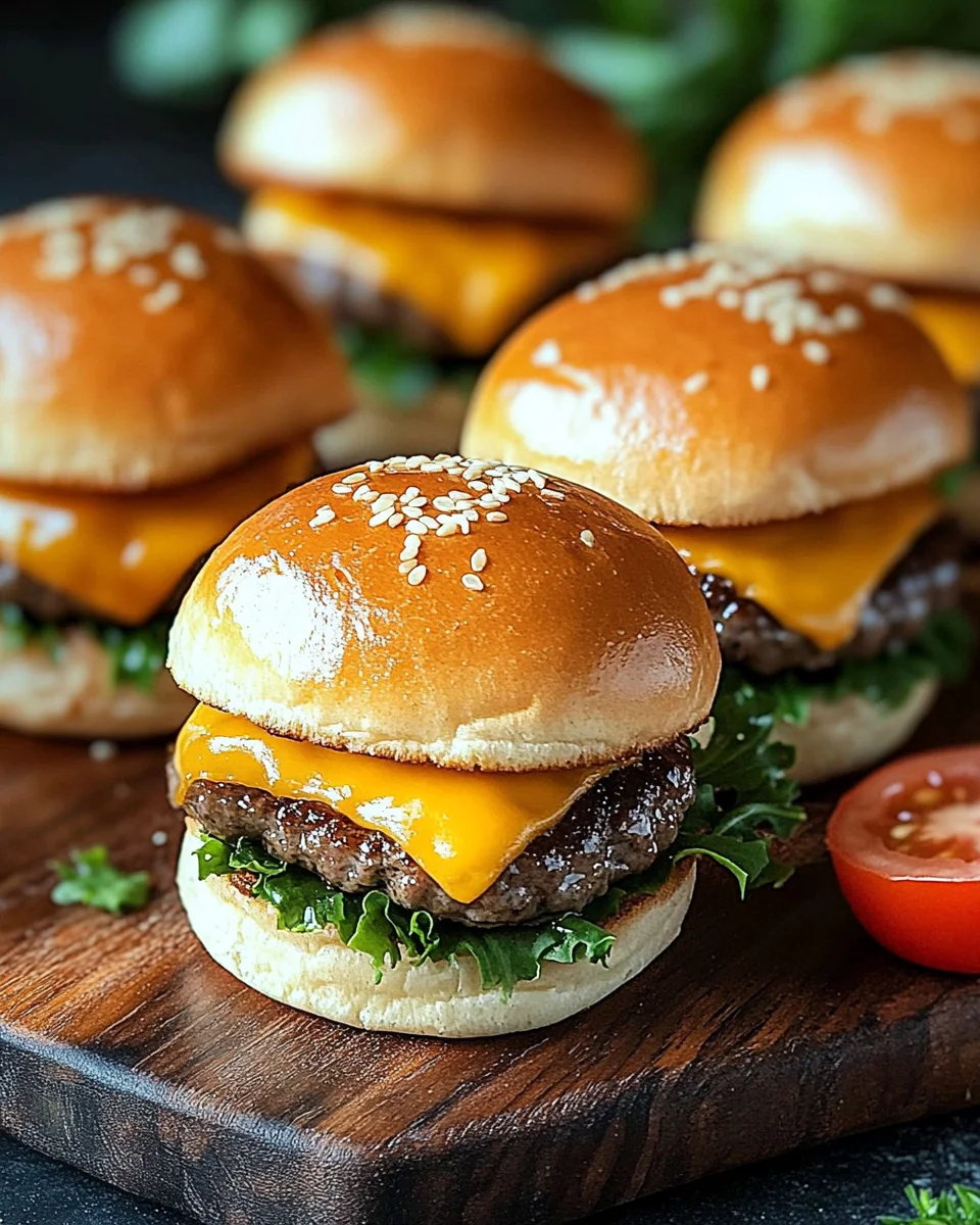Mini Cheeseburgers au Four (Cheeseburger Sliders)