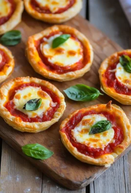 Mini-pizzas en pâte feuilletée dans une friteuse à air