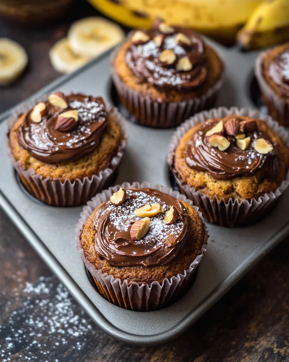 Muffins au Banana Bread et au Nutella