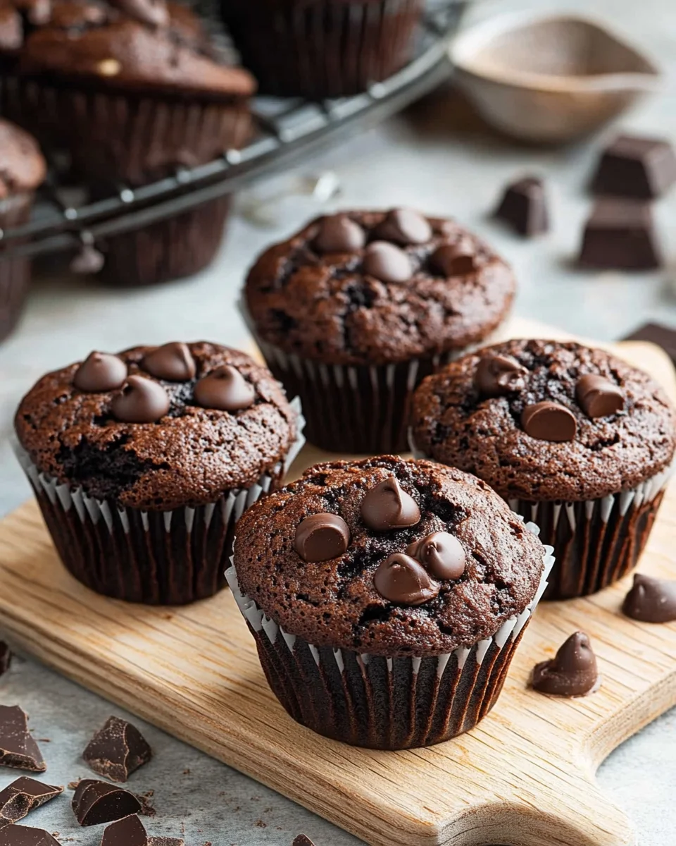 Muffins au chocolat ultra moelleux (sans beurre)