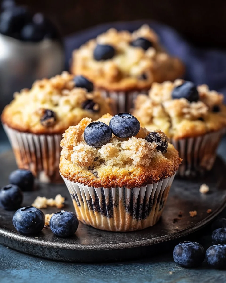 Muffins aux Myrtilles et Streusel Irrésistibles