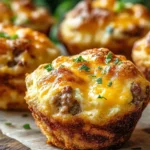 Muffins Bisquick à la Saucisse, aux Œufs et au Fromage