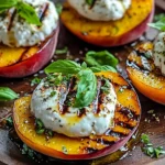 Pêches Grillées à la Burrata et Herbes Fraîches