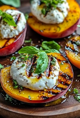 Pêches Grillées à la Burrata et Herbes Fraîches